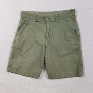 Weatherproof Shorts Mens 32 Olive Green Ripstop Utility Zip Pocket Stretch